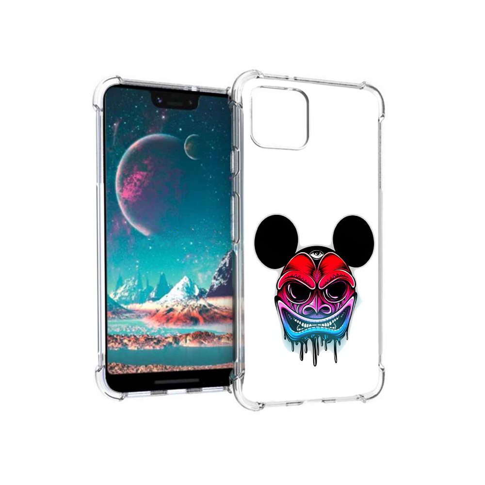 

Чехол MyPads Tocco для Google Pixel 4 микки в маске, Прозрачный, Tocco
