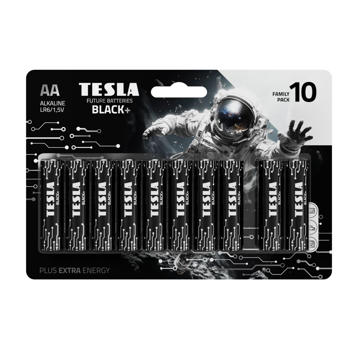 Батарейка алкалиновая TESLA BATTERIES AA BLACK+ 10 MULTIPACK 10шт