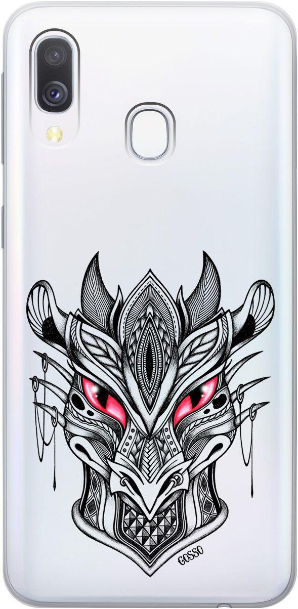 

Чехол на Honor 8A/8A Pro/Huawei Y6 (2019)/Y6 Prime (2019) "Dragon" прозрачный, Прозрачный;черный, 179