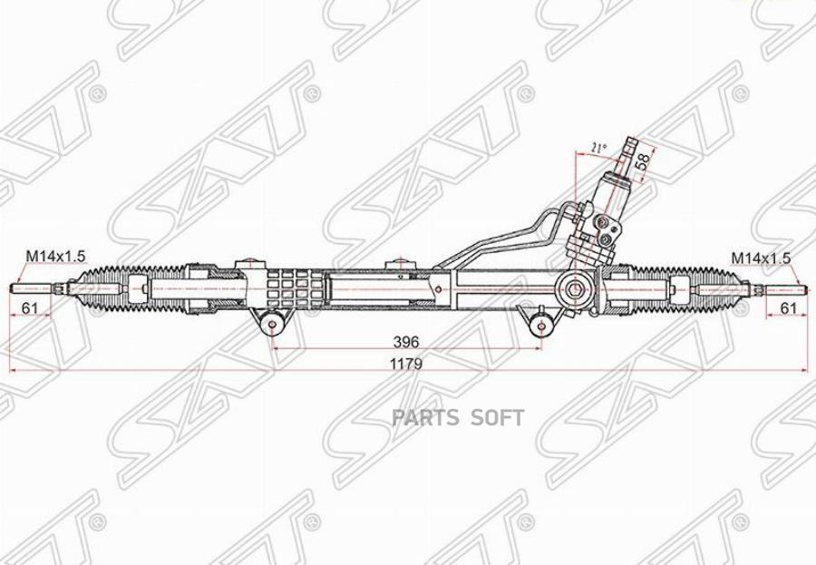 

Sat Рейка Рулевая Mercedes Benz Ml 05-11 W164 (Без Датчика)