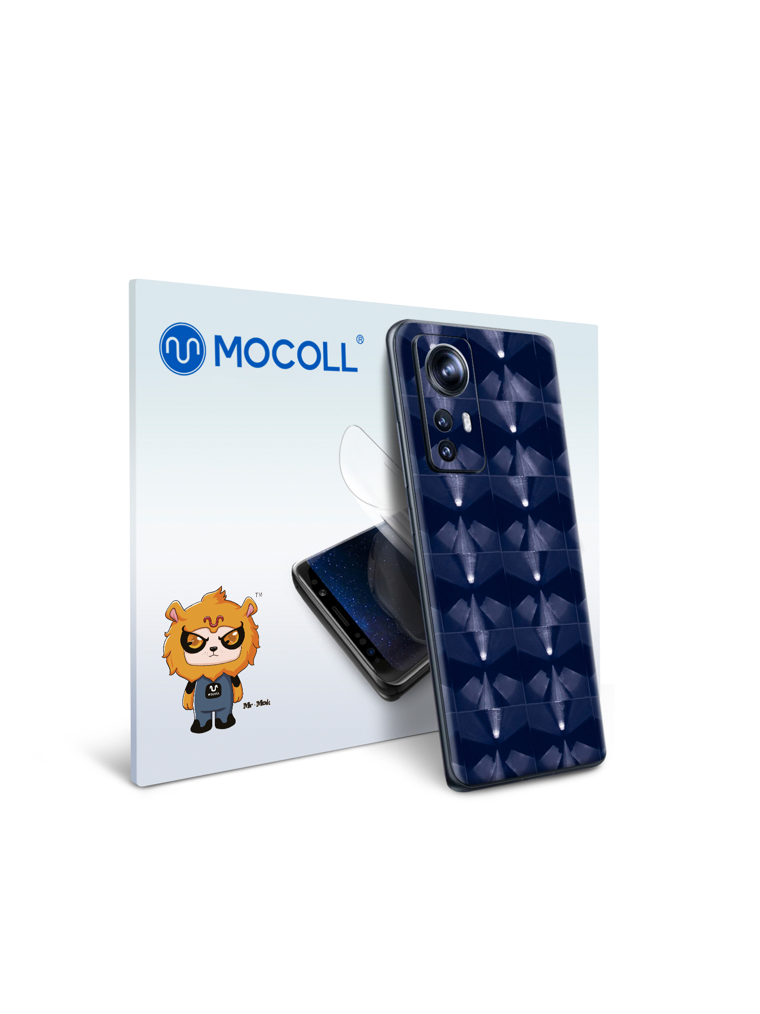 

Гидрогелевая защитная пленка MOCOLL для задней панели Xiaomi 12 Кошачий глаз Синий