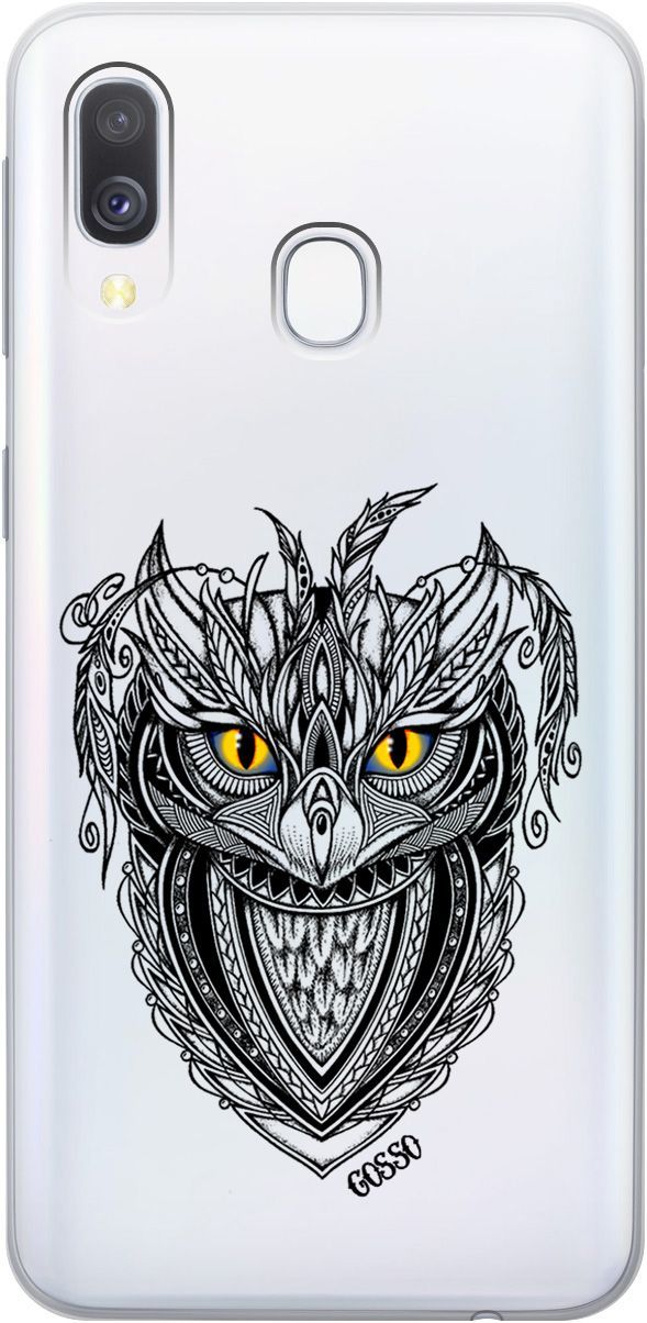 

Чехол на Honor 8A/8A Pro/Huawei Y6 (2019)/Y6 Prime (2019) "Grand Owl" прозрачный, Прозрачный;желтый, 179