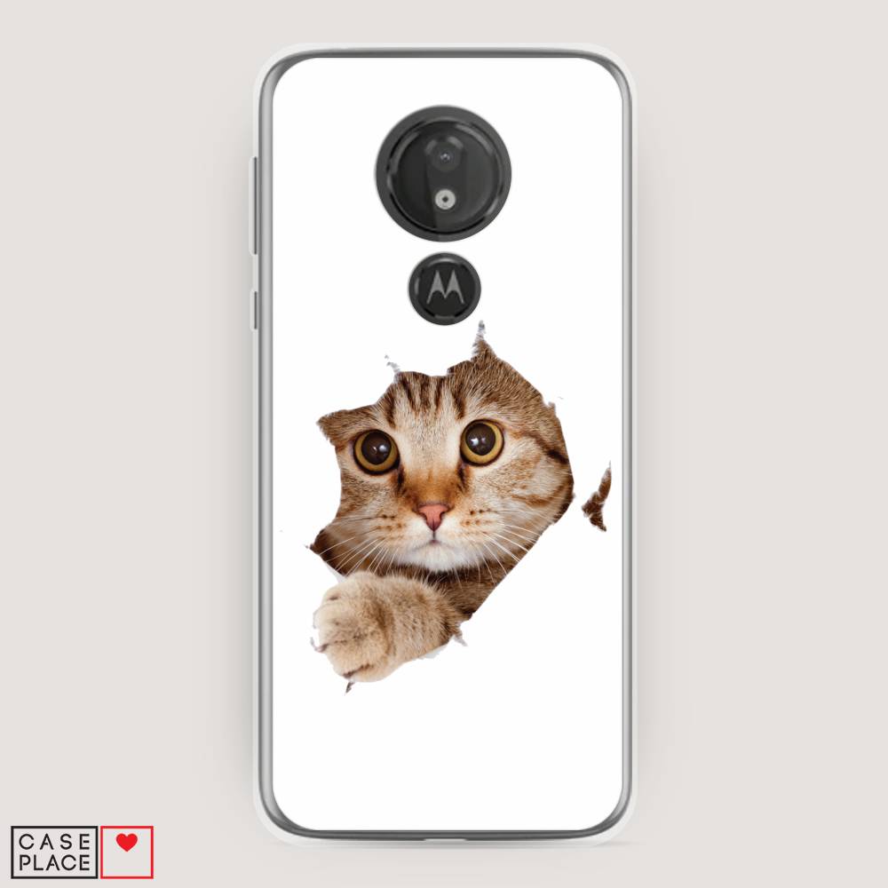 

Чехол на Motorola Moto G7 Power "Кот и бумага", Белый;коричневый, 241350-1