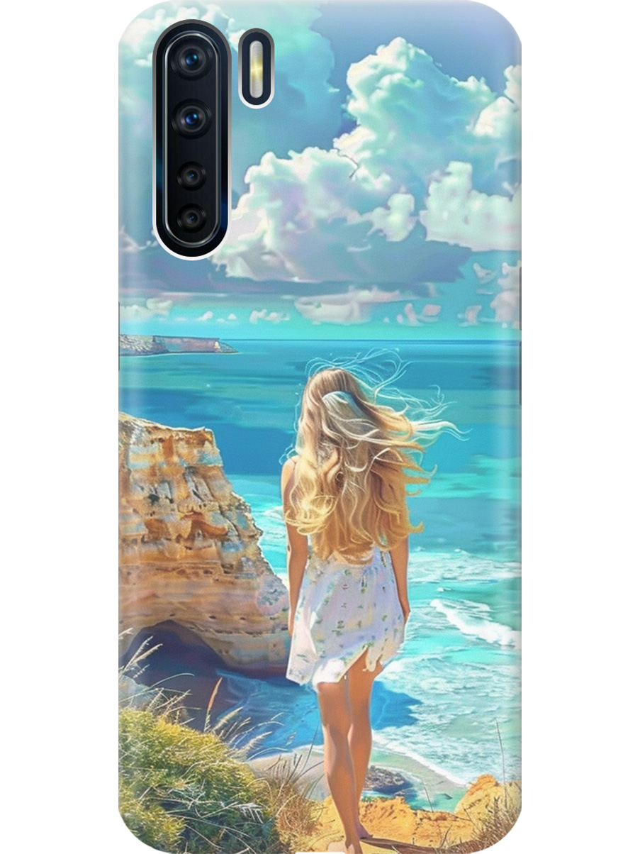 

Силиконовый чехол на OPPO A91 / Reno3 с принтом "Безкрайнее море", Прозрачный;белый;голубой;желтый, 726148841