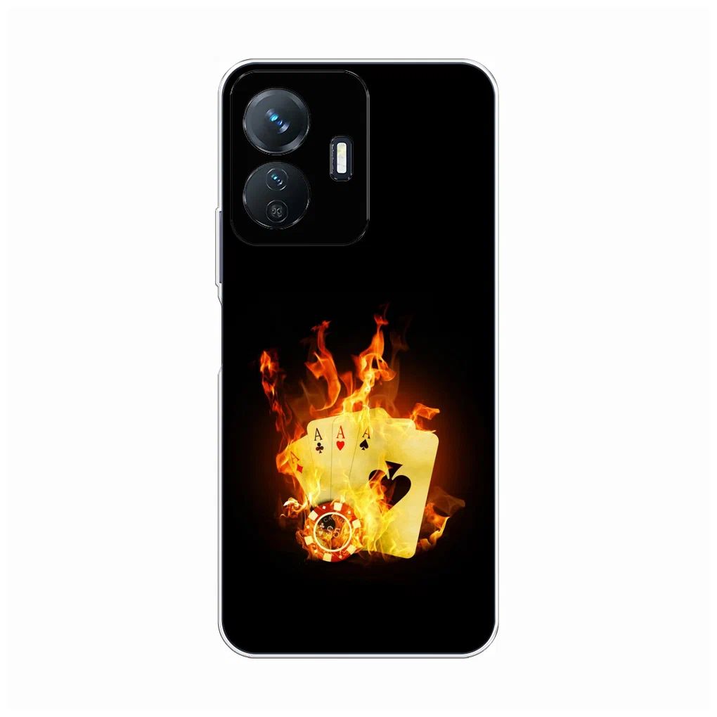 

Чехол Awog на Vivo Y77e "Горящие карты", Разноцветный, 267350-9