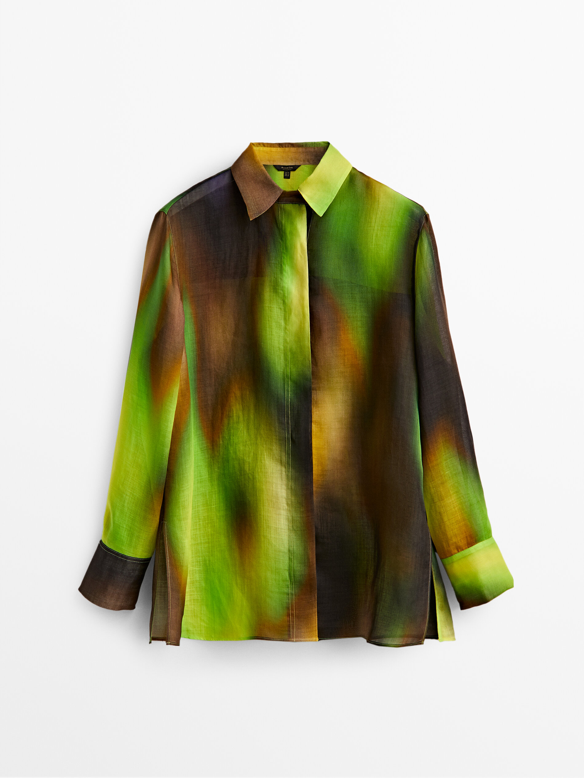 

Блуза женская Massimo Dutti 05118847502 зеленая 36, 05118847502