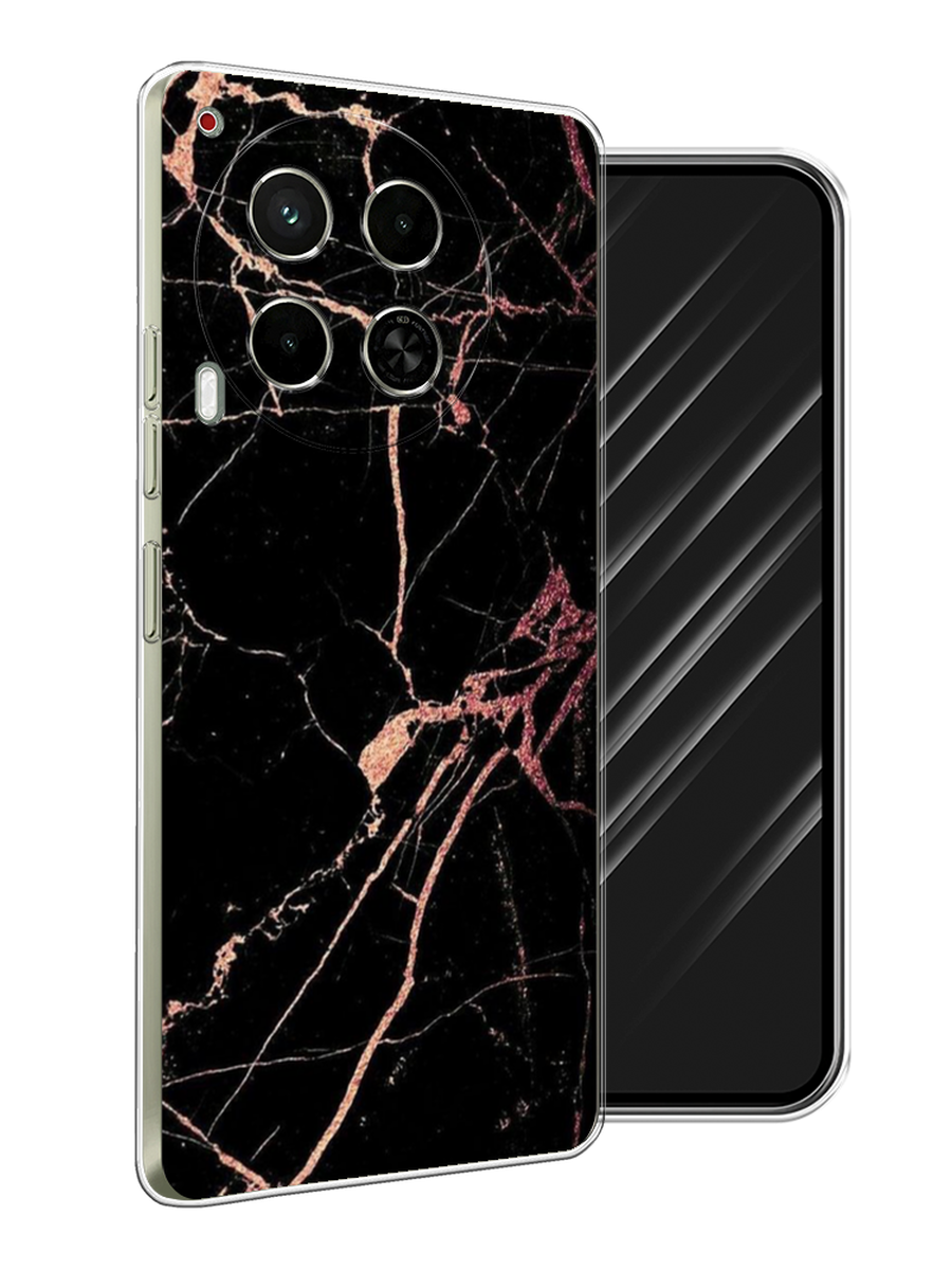 

Чехол Awog на Tecno Camon 30 5G "Мрамор розовое золото", Черный;розовый, 305550-1