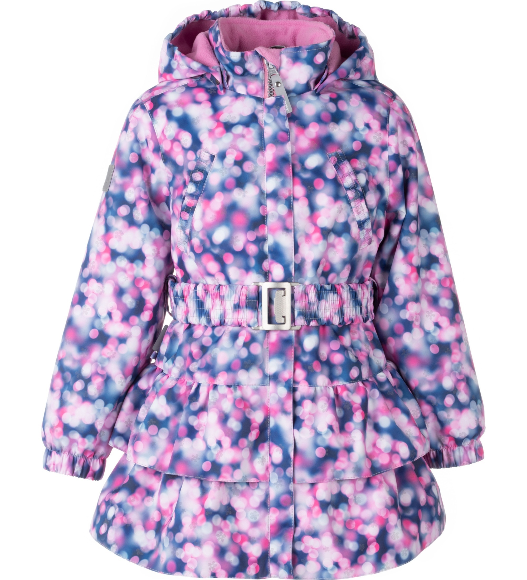 Пальто детское KERRY POLLY, синий, розовый принт, 134