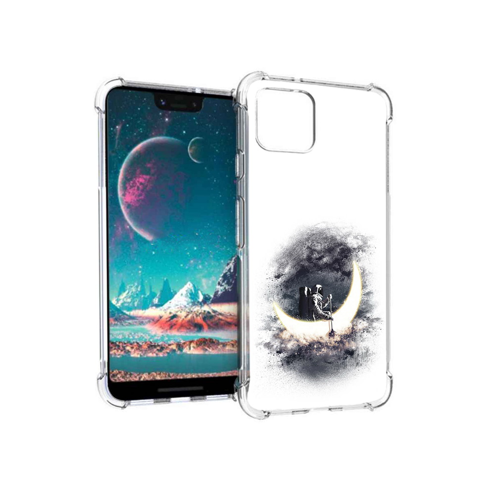 

Чехол MyPads Tocco для Google Pixel 4 лунный путешественник, Прозрачный, Tocco