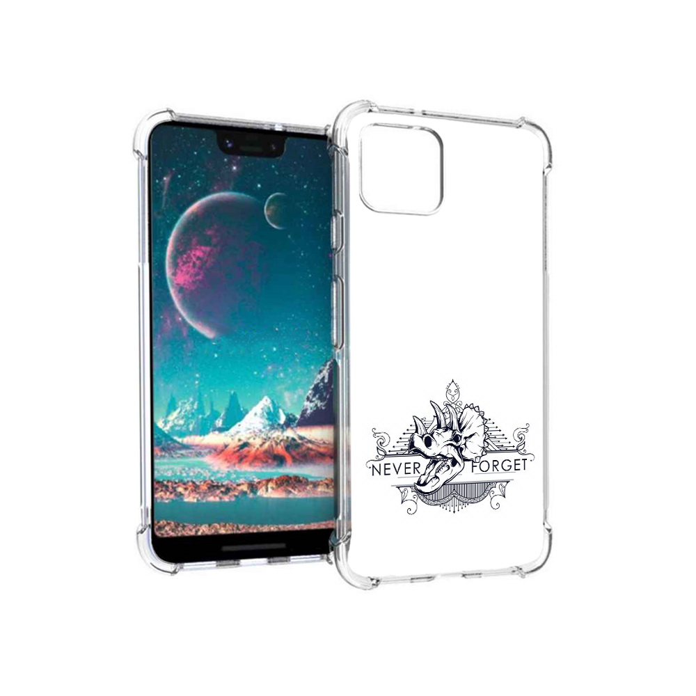 

Чехол MyPads Tocco для Google Pixel 4 логотип носорога никогда не забуду, Прозрачный, Tocco