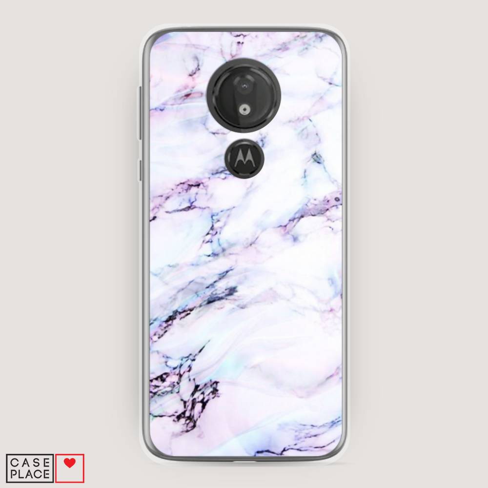 

Чехол на Motorola Moto G7 Power "Радужный мрамор", Серый;фиолетовый, 241350-3