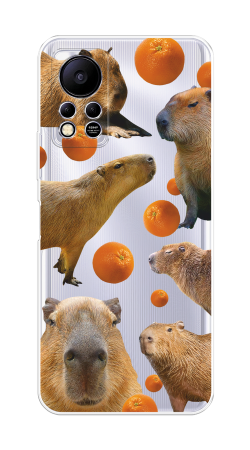 

Чехол на Infinix HOT 11S NFC "Капибара и апельсины", Бежевый;оранжевый, 3100950-1