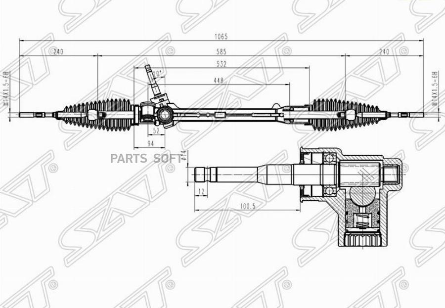 

Sat Рейка Рулевая Toyota Yaris 05- Lhd