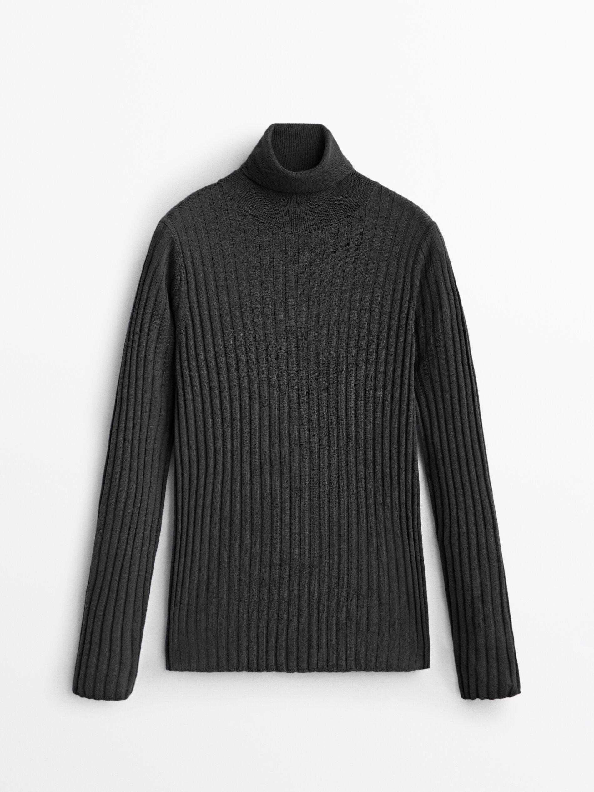 

Водолазка женская Massimo Dutti 05614614807 серая XS, 05614614807