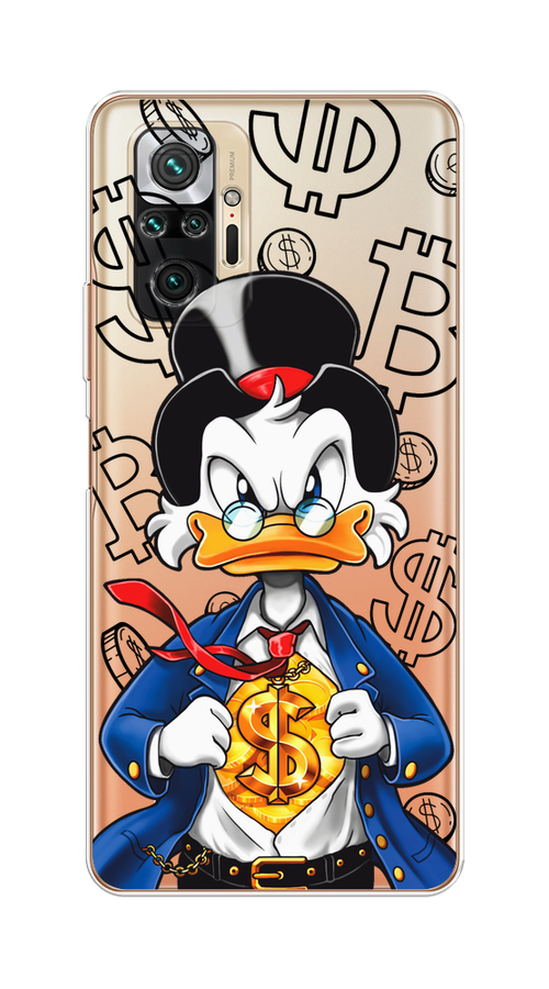 

Чехол на Xiaomi Redmi Note 10 Pro "Scrooge Goldman", Черный;белый;синий, 310050-1