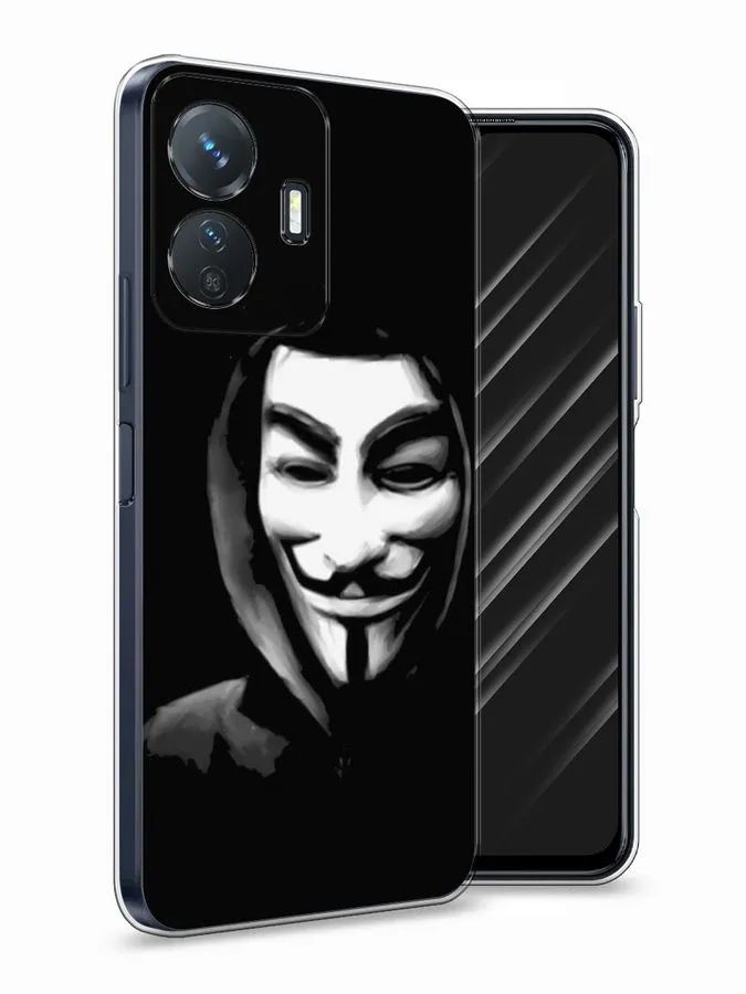 

Чехол Awog на Vivo Y77e "Анонимус", Белый;черный, 267350-5
