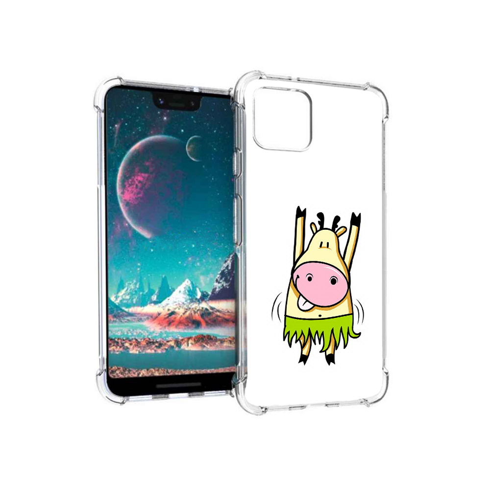 

Чехол MyPads Tocco для Google Pixel 4 Веселая корова, Прозрачный, Tocco