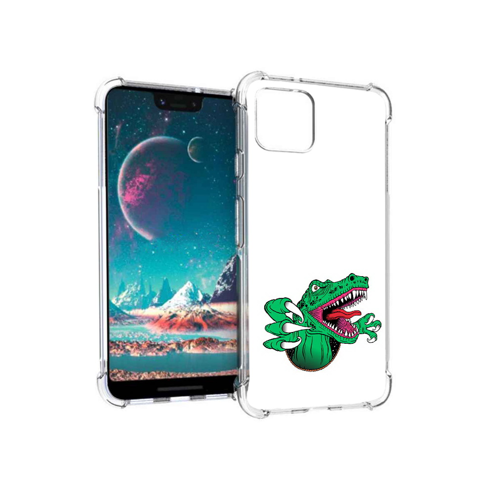 

Чехол MyPads Tocco для Google Pixel 4 крокодил, Прозрачный, Tocco