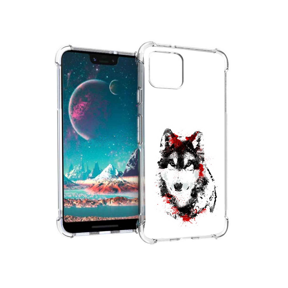 

Чехол MyPads Tocco для Google Pixel 4 кровавый волк, Прозрачный, Tocco