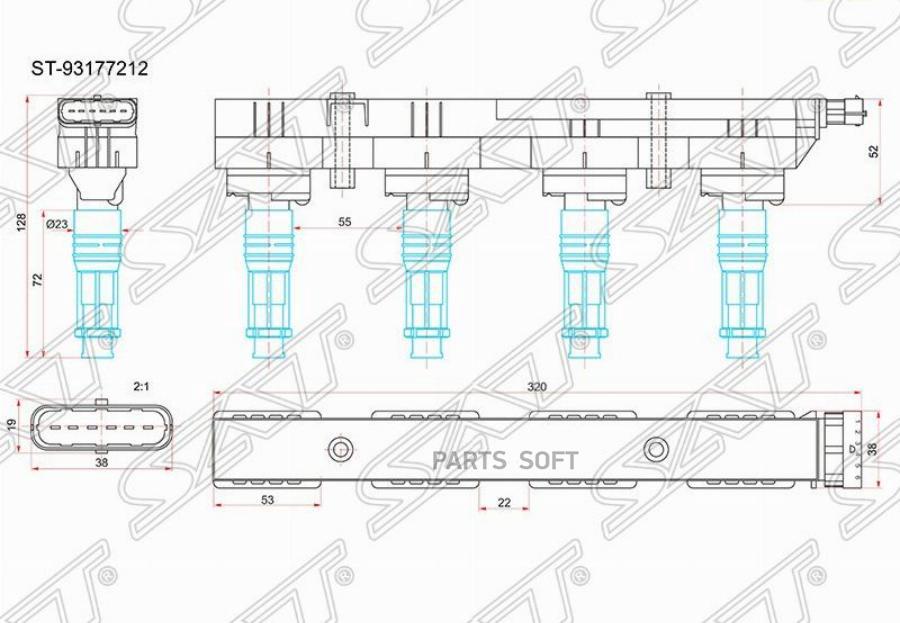 Sat Катушка Зажигания Opel Astra A/H/G 04-09/Suzuki Wagon R 04-08/Renault Sandero 09- Z12