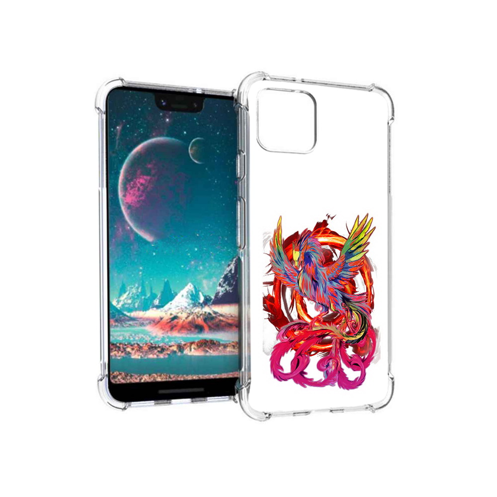 

Чехол MyPads Tocco для Google Pixel 4 красочный феникс, Прозрачный, Tocco