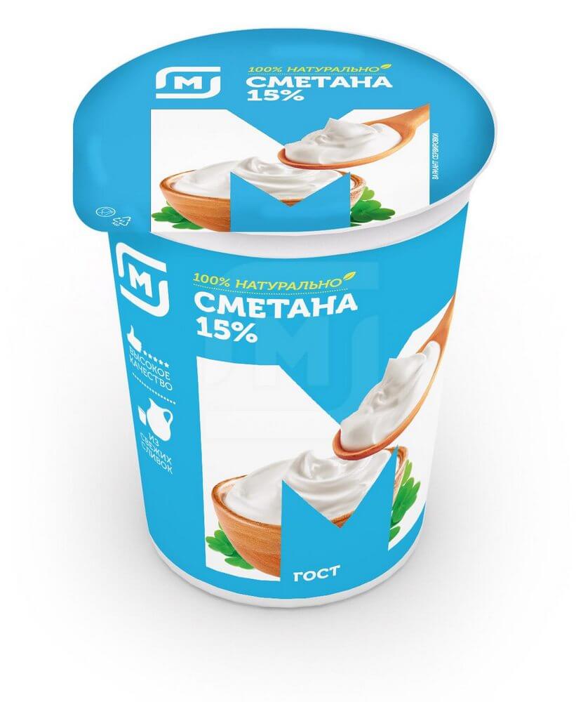 Сметана Моя цена 15% 180 г