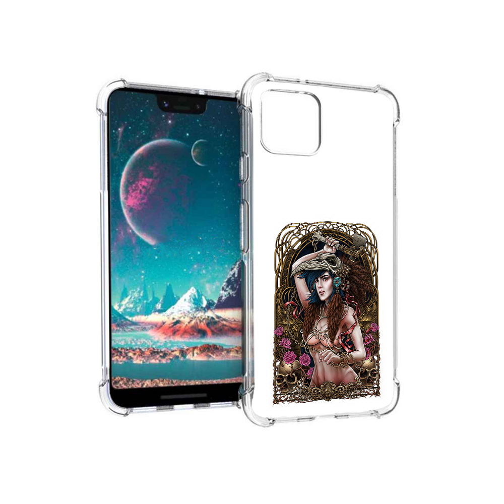 

Чехол MyPads Tocco для Google Pixel 4 красивая девушка рисунок, Прозрачный, Tocco