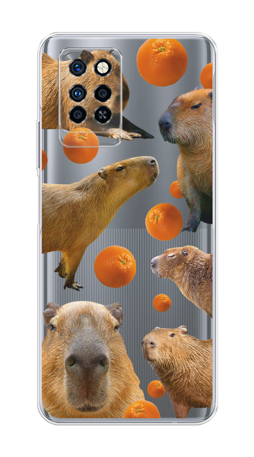 

Чехол на Infinix Note 10 Pro "Капибара и апельсины", Бежевый;оранжевый, 3100150-1