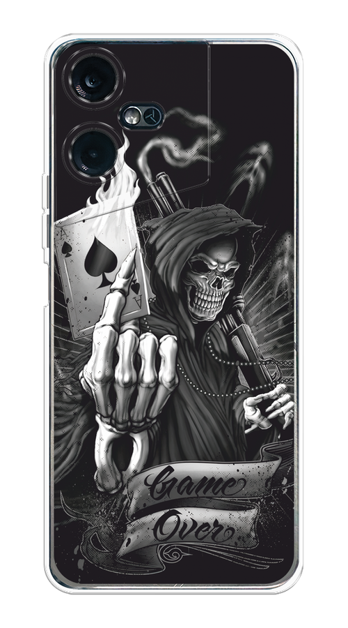 

Чехол на Tecno Pova Neo 3 "Игра закончена", Черный;серый, 304450-1