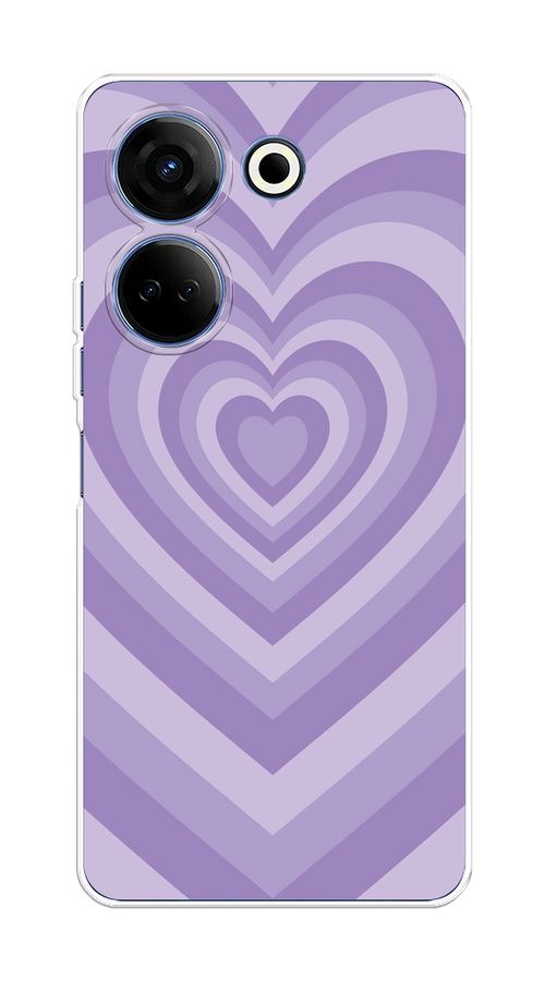 

Чехол на Tecno Camon 20/20 Pro 4G "Violet heart latte", Фиолетовый, 304150-1