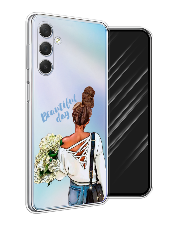 

Чехол Awog на Samsung Galaxy M54 "Beautiful day vector", Коричневый;белый;зеленый, 2108250-6