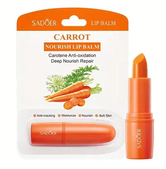 Увлажняющий бальзам для губ Sadoer с экстрактом моркови 35 г бальзам для тела aesop resolute hydrating body balm пачули экстракт моркови 100 мл