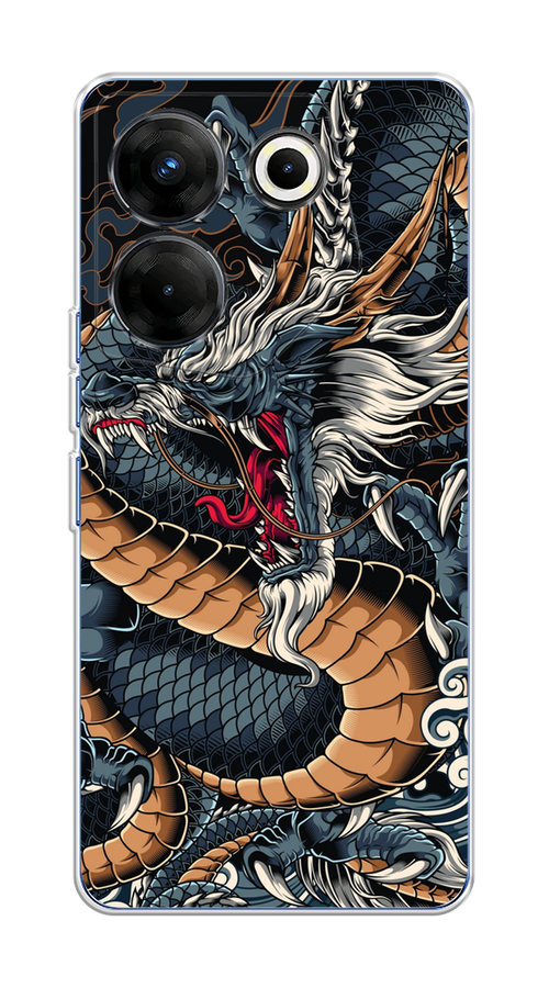 

Чехол на Tecno Camon 20 Pro 5G "Japanese Dragon", Коричневый;черный;синий, 304050-1