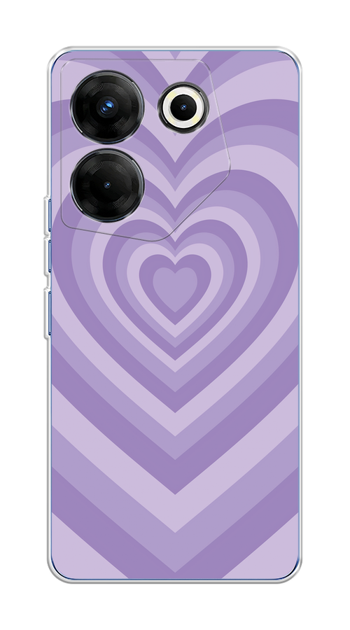 

Чехол на Tecno Camon 20 Pro 5G "Violet heart latte", Фиолетовый, 304050-1