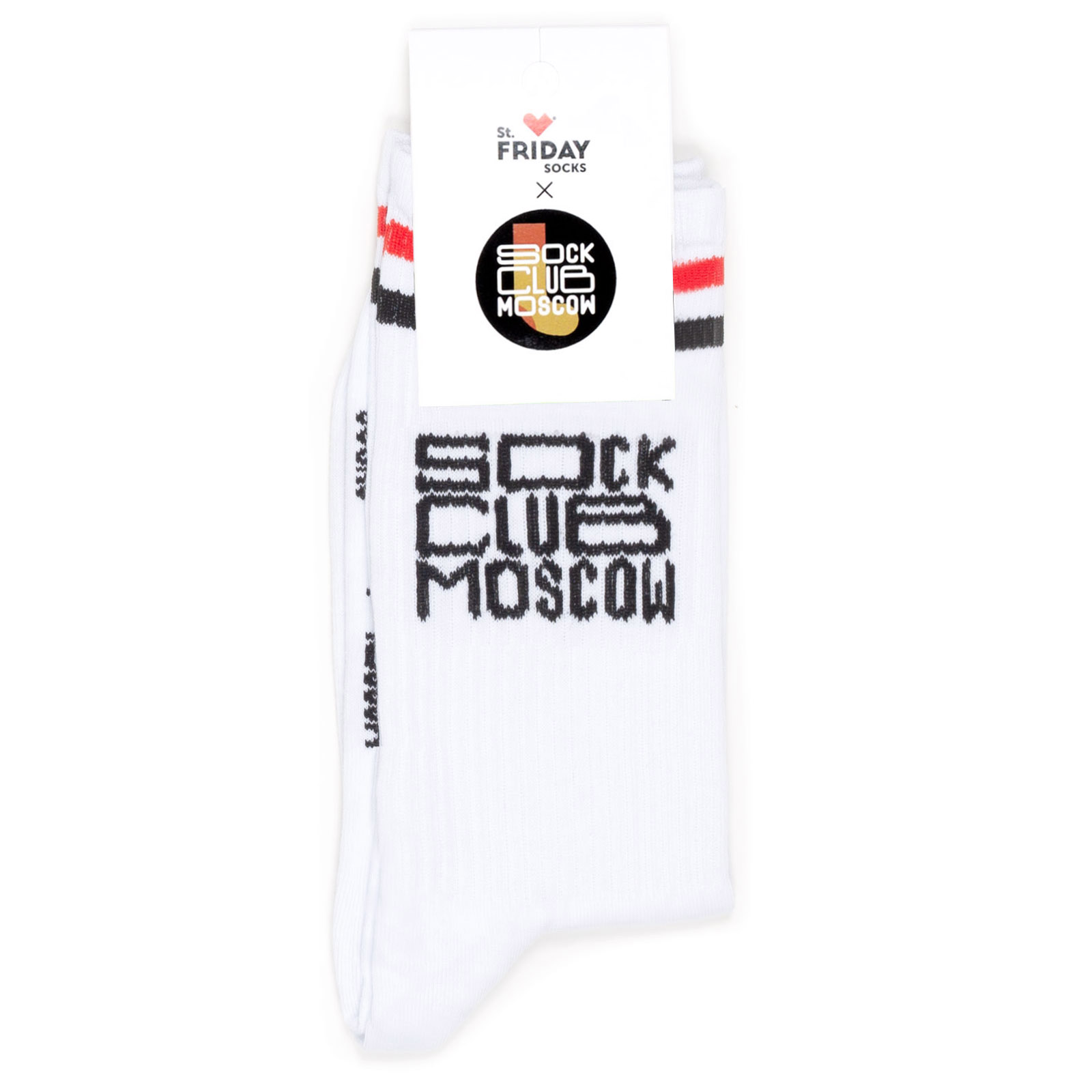 

Носки унисекс St. Friday Socks Логотип белый/черный/красный 42-46, Логотип