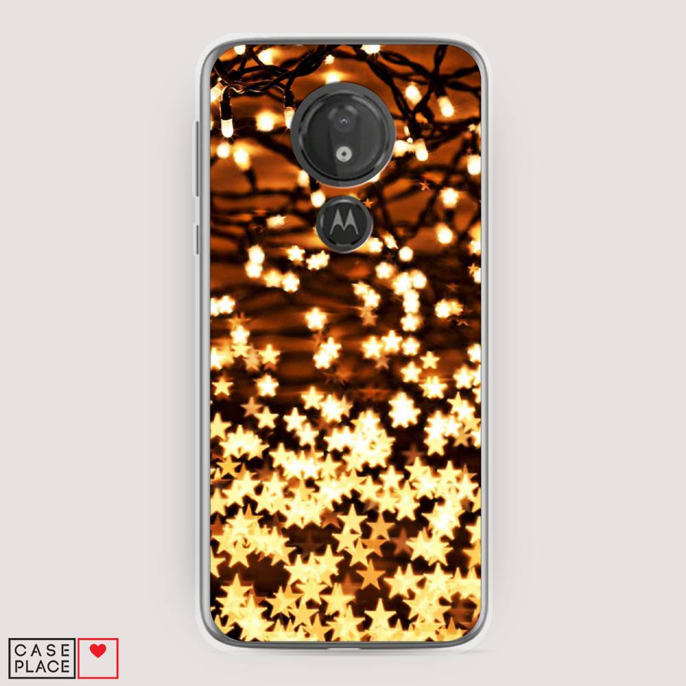 

Чехол на Motorola Moto G7 Power "Новогодняя гирлянда", Золотистый, 241350-5