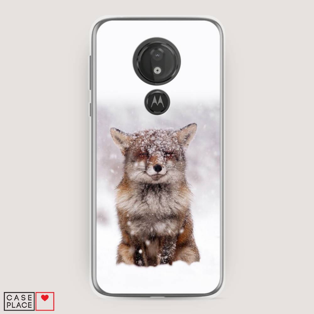 

Чехол на Motorola Moto G7 Power "Зимняя лиса", Белый;серый;коричневый, 241350-1