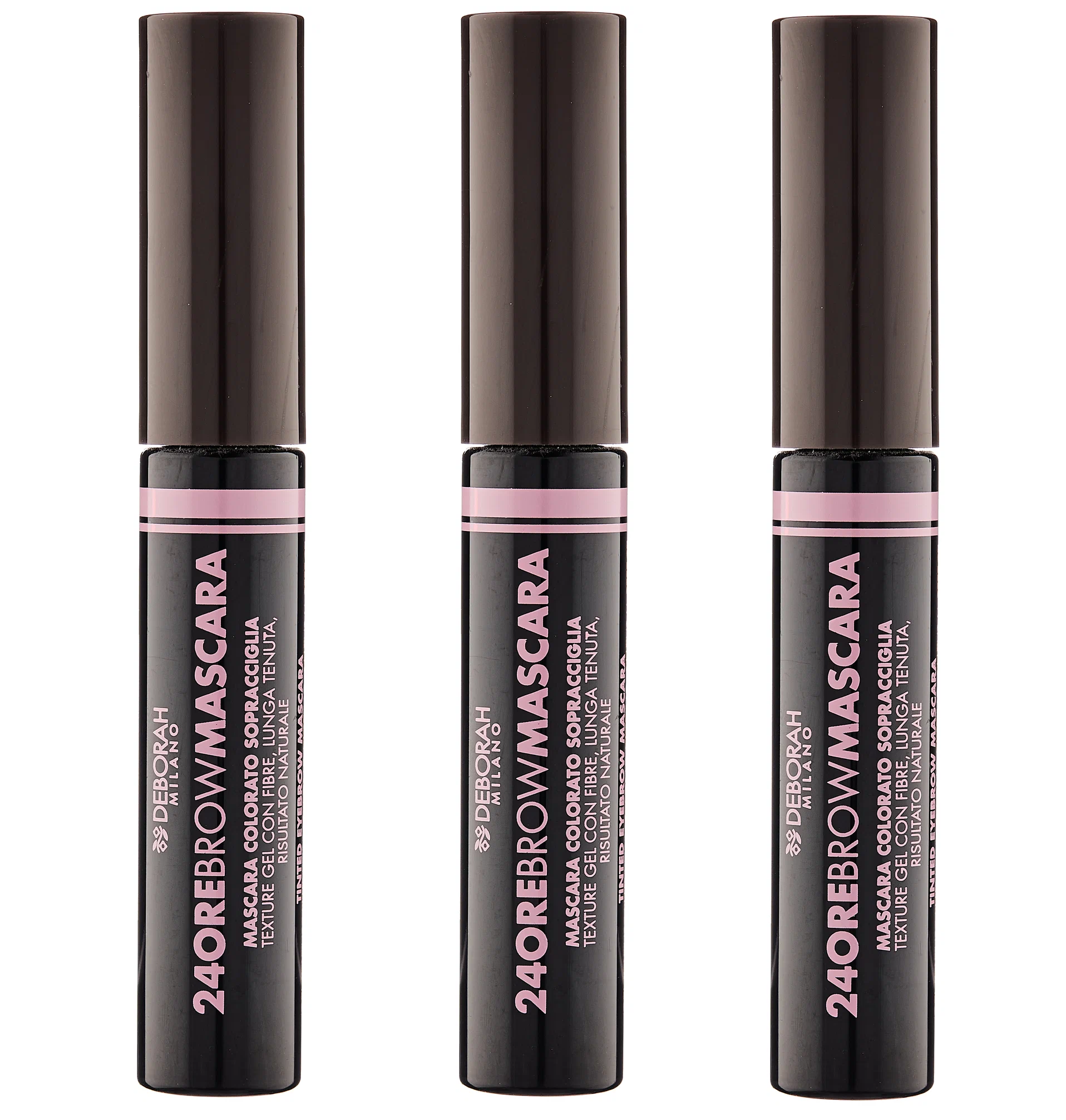 Тушь для бровей Deborah Milano 24 Ore Brow Mascara тон 02 брюнет 9 мл 3 шт