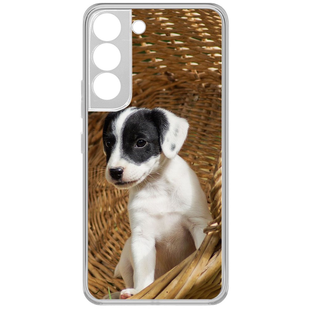 Чехол-накладка Щенок в корзине для Samsung Galaxy S22