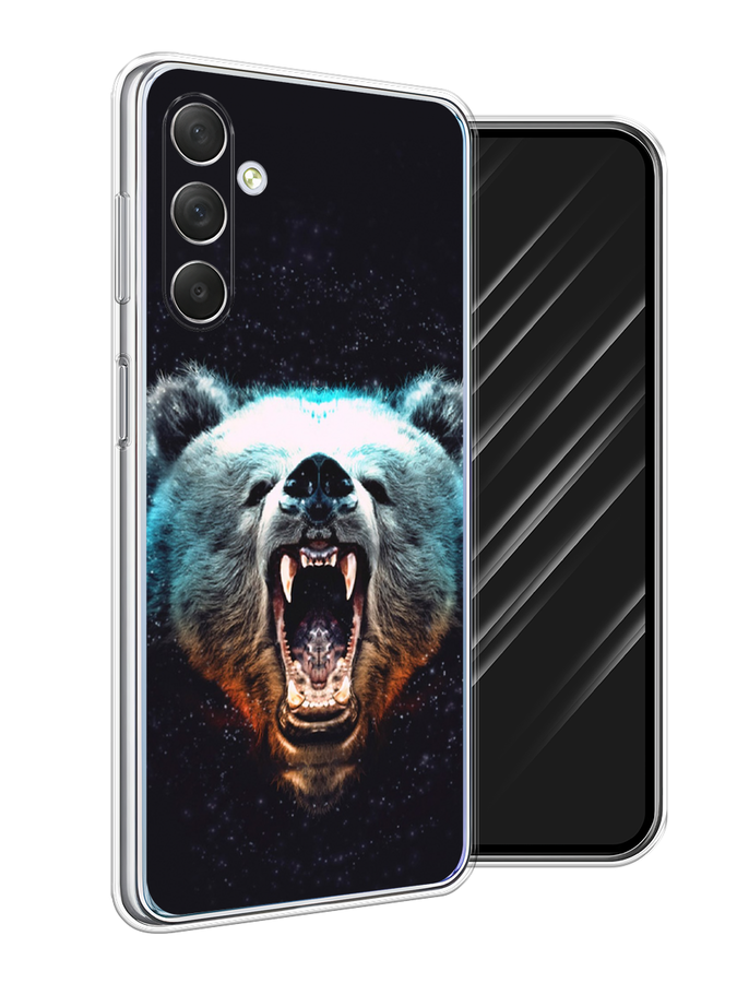 

Чехол Awog на Samsung Galaxy M54 "Медведь", Коричневый;бирюзовый;черный, 2108250-2