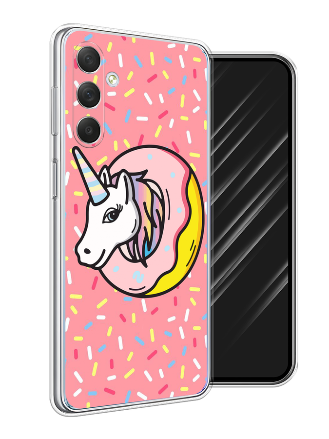 

Чехол Awog на Samsung Galaxy M54 "Единорог в пончике", Розовый;желтый;белый, 2108250-2