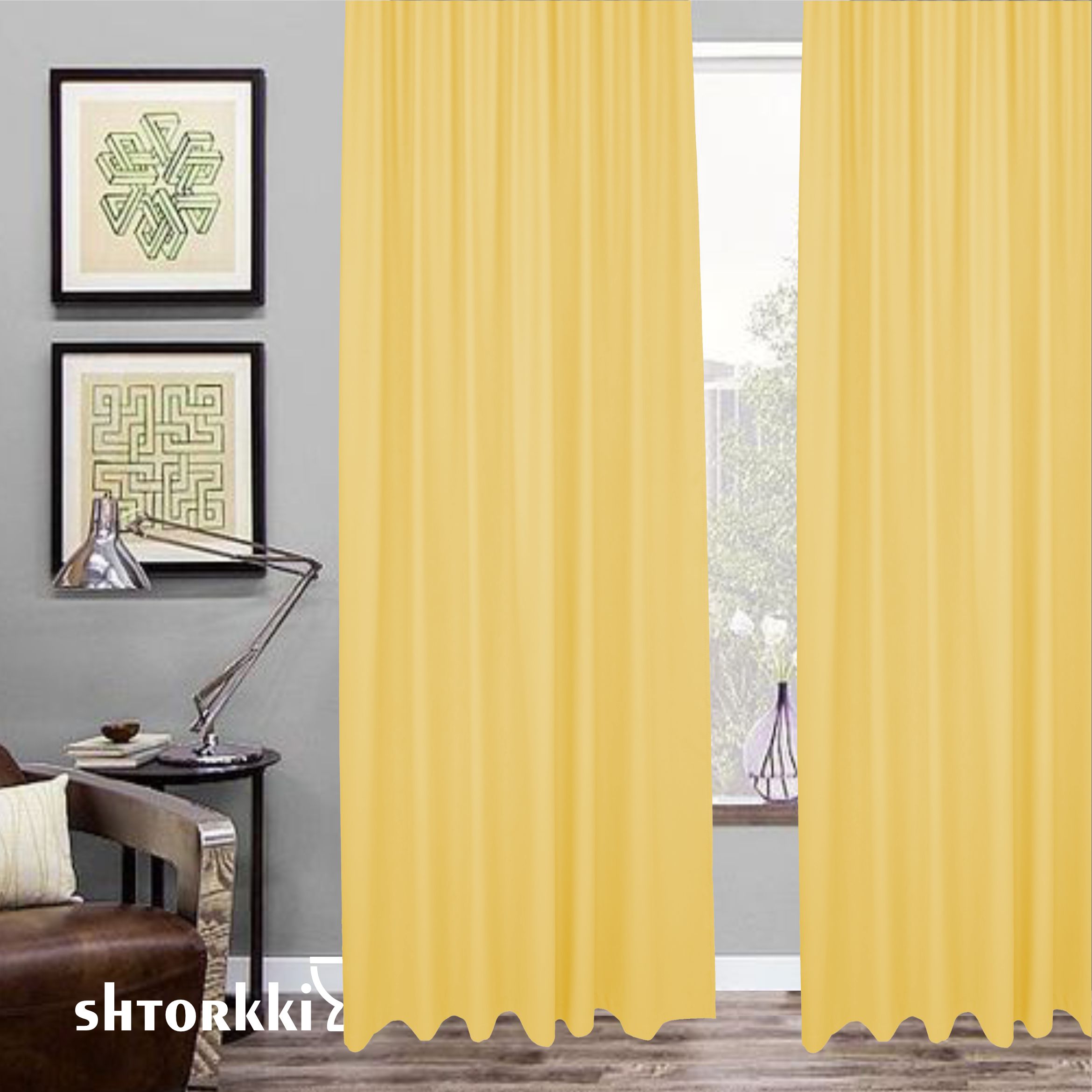 

Шторы shtorkki интерьерные блэкаут Yellow 200х264 см, IBL-61