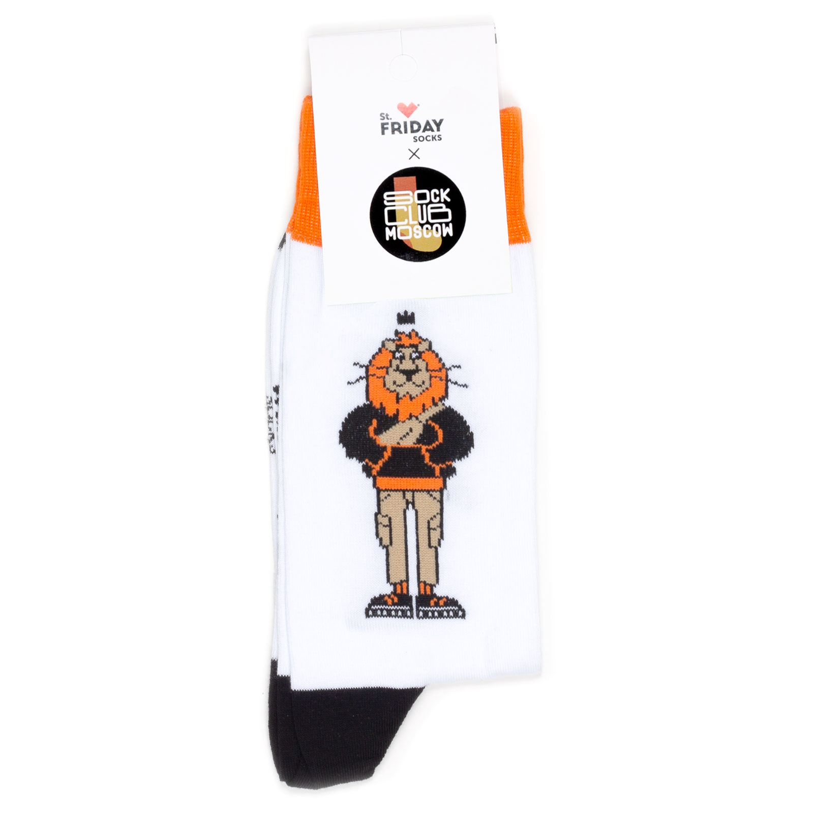 

Носки унисекс St. Friday Socks На стиле белый/оранжевый/черный, На стиле