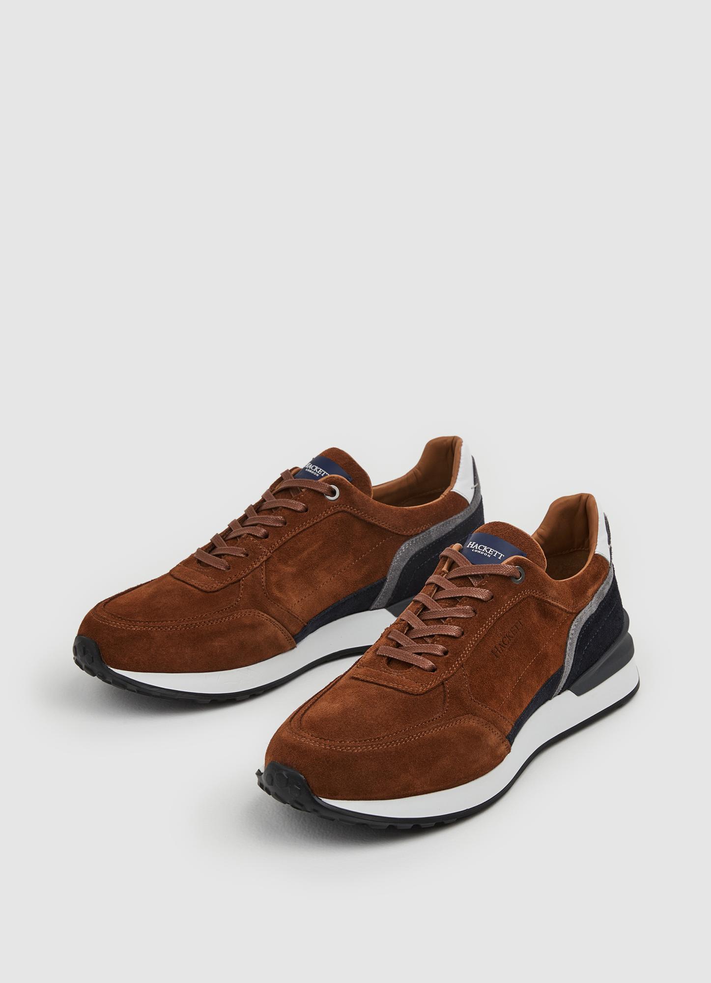 фото Кроссовки мужские hackett grafton runner suede hms21238 бежевые 43 eu