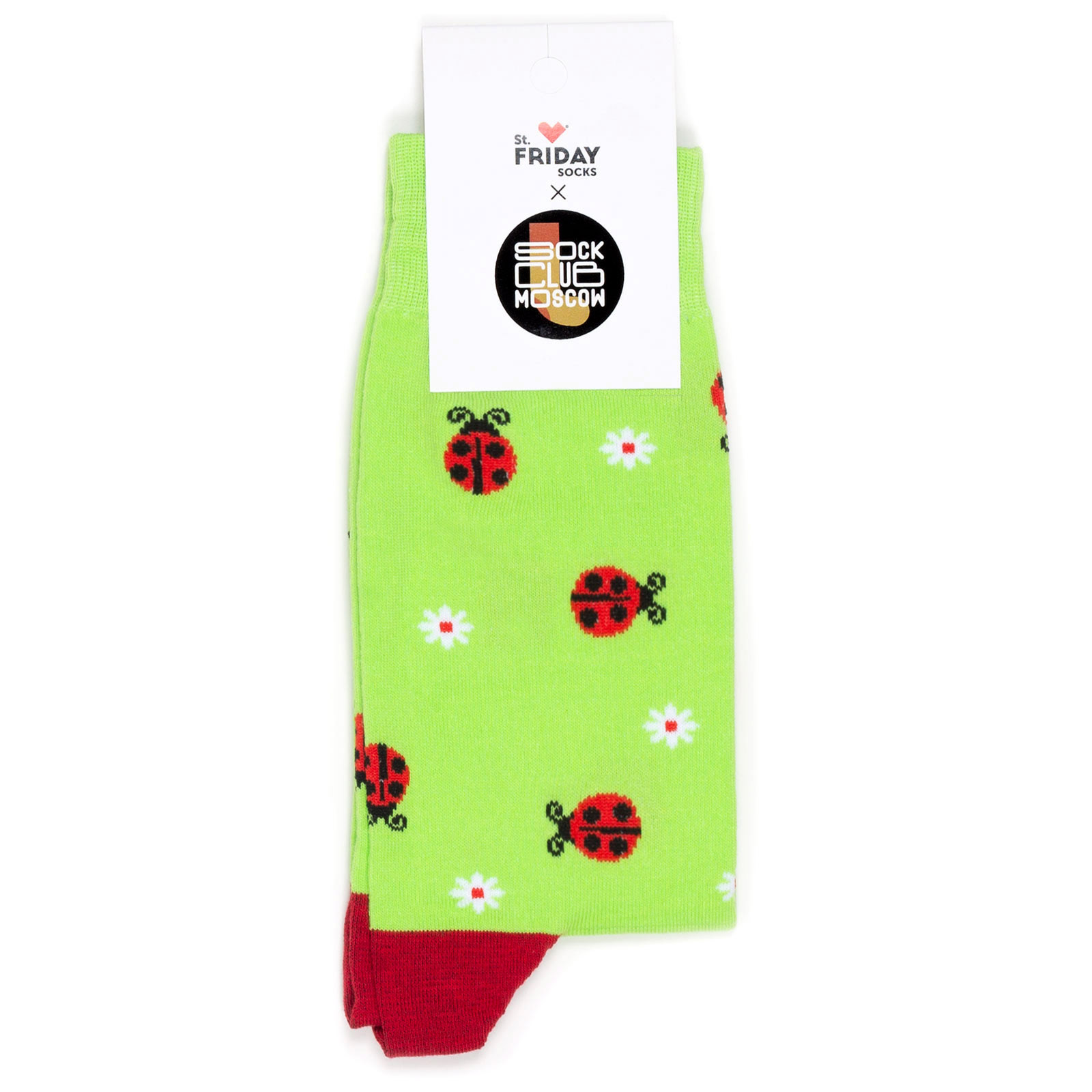 

Носки унисекс St. Friday Socks Коровки зеленый/красный/белый, Коровки