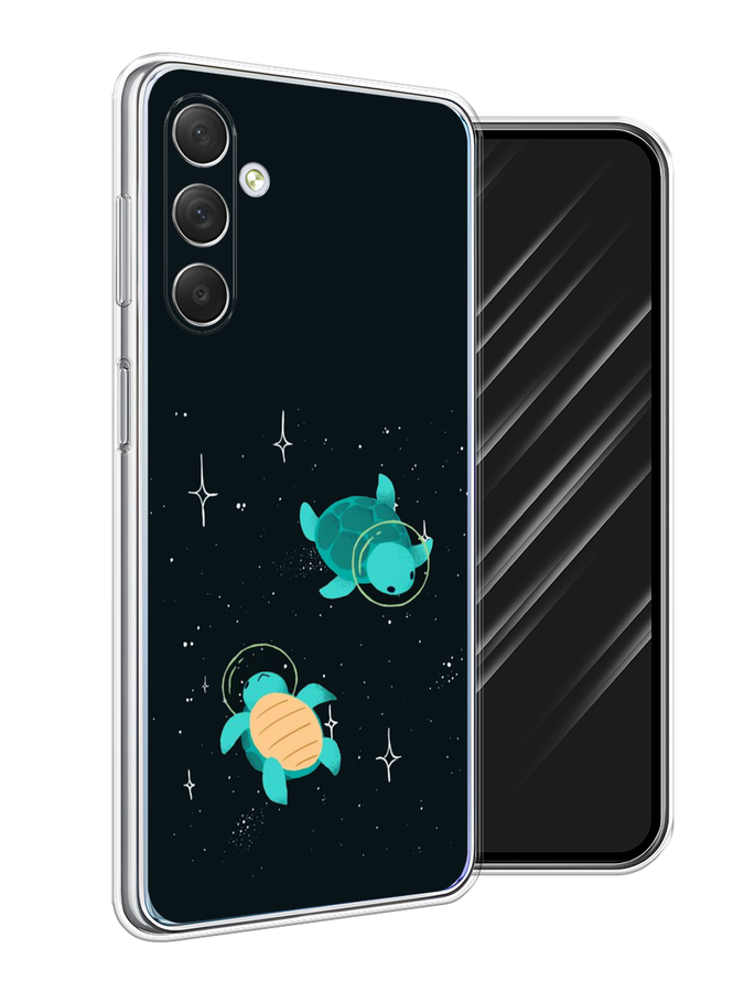 

Чехол Awog на Samsung Galaxy M54 "Черепашки космонавты", Черный;синий, 2108250-4