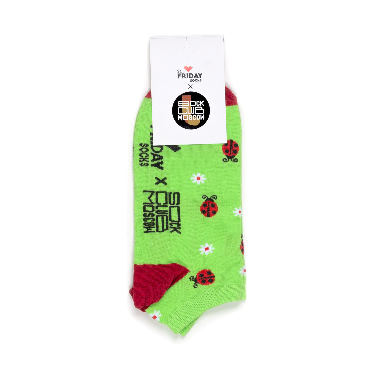 

Носки унисекс St. Friday Socks Коровки зеленый/красный/черный 34-37, Коровки