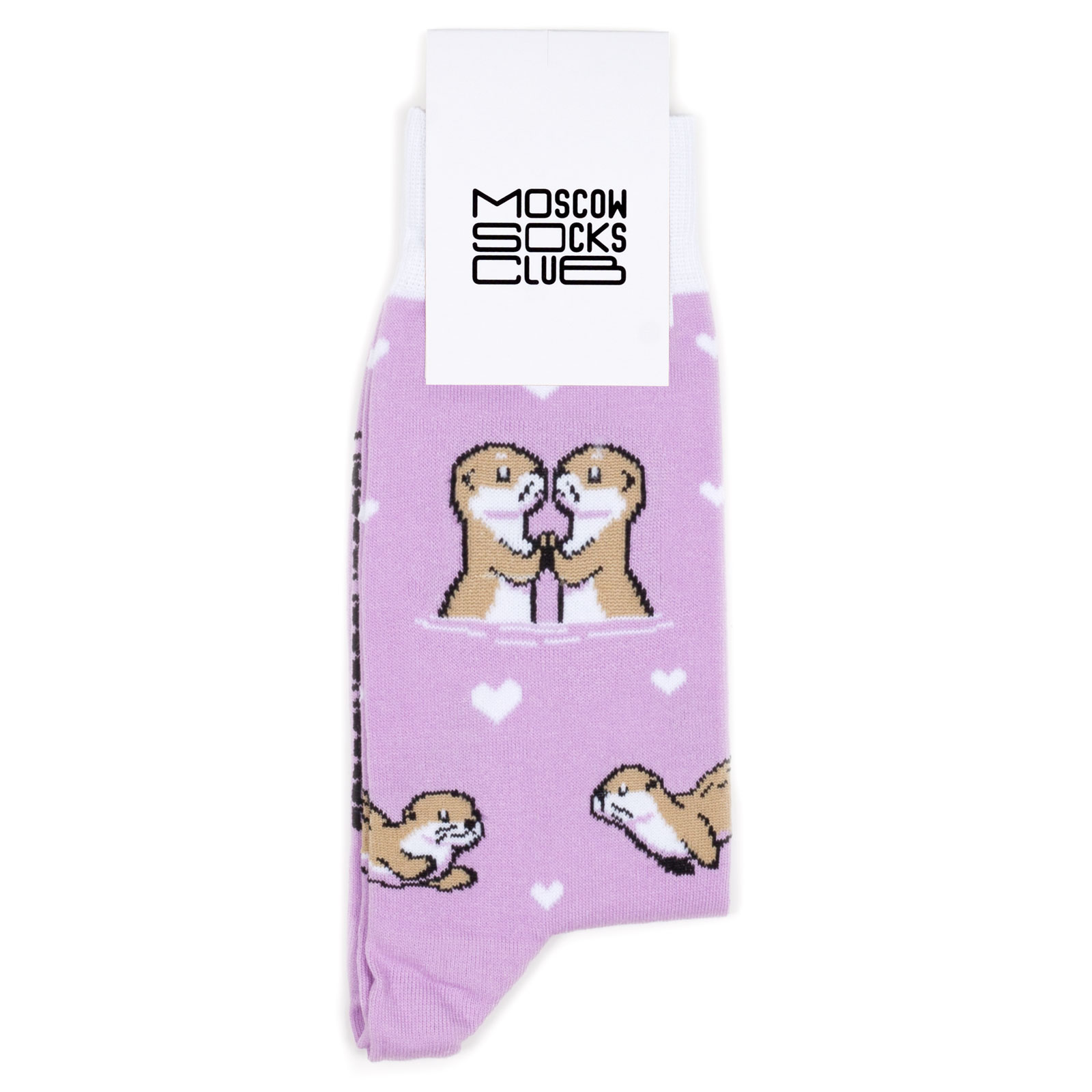 

Носки унисекс MoscowSocksClub Выдры фиолетовый/коричневый/белый 34-37, Выдры