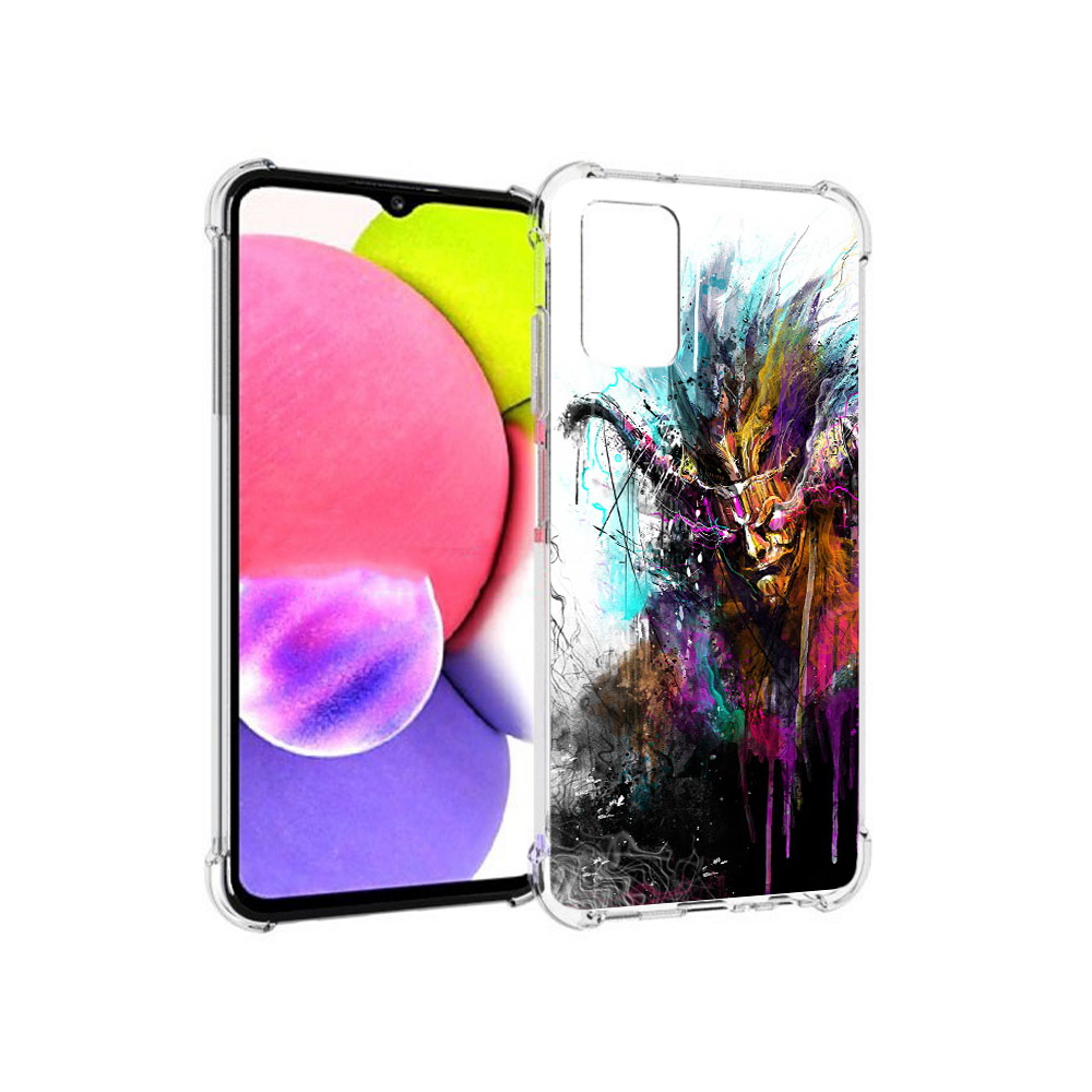 

Чехол MyPads Tocco для Samsung Galaxy A03s яркий дьявол (PT162170.549.709), Прозрачный, Tocco