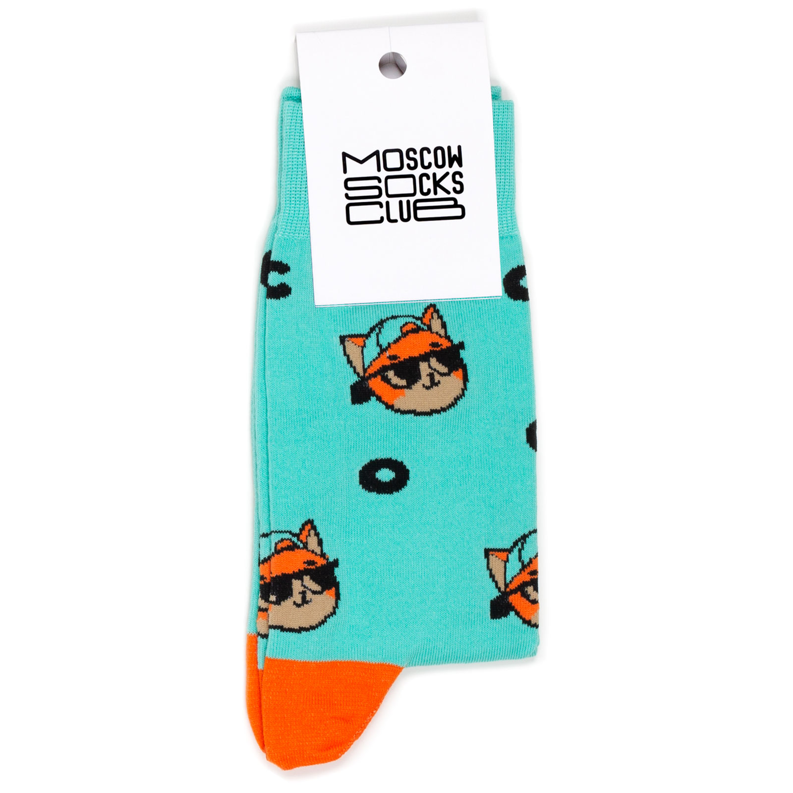 

Носки унисекс MoscowSocksClub Котята зеленый/оранжевый/черный 42-46, Котята